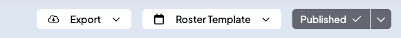 The publish button reading Published, greyed out